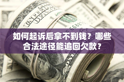 武汉如何起诉后拿不到钱？哪些合法途径能追回欠款？