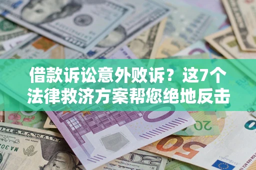 武汉借款诉讼意外败诉？这7个法律救济方案帮您绝地反击！