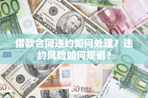 武汉借款合同违约如何处理？违约风险如何规避？