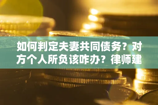 武汉如何判定夫妻共同债务？对方个人所负该咋办？律师建议