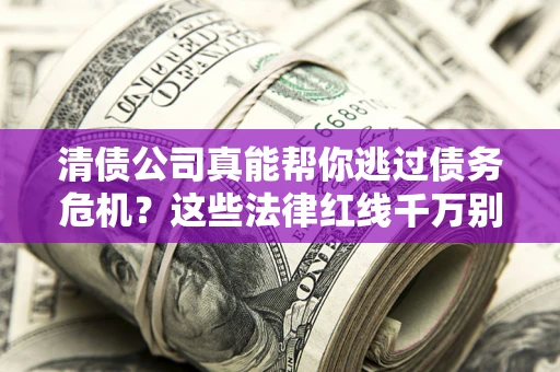 武汉清债公司真能帮你逃过债务危机？这些法律红线千万别踩