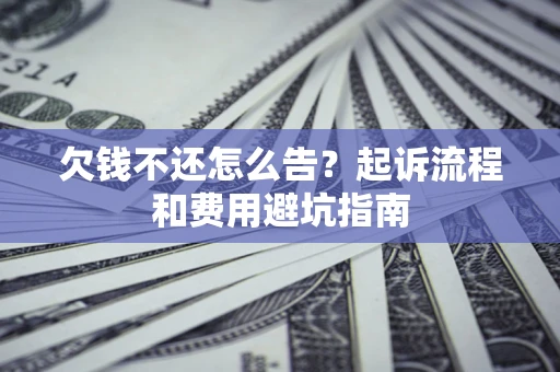 武汉欠钱不还怎么告?起诉流程和费用避坑指南 武汉欠钱不还怎么告?起诉流程和费用避坑指南