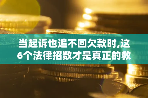 武汉当起诉也追不回欠款时,这6个法律招数才是真正的救命稻草