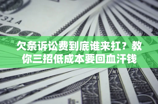 武汉欠条诉讼费到底谁来扛？教你三招低成本要回血汗钱
